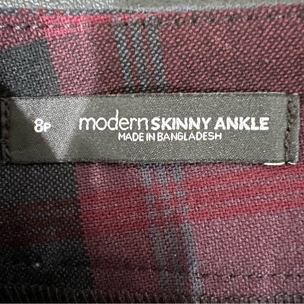 LOFT Modern Skinny Ankle Plaid Pants Size 8P - Picture 5 of 9